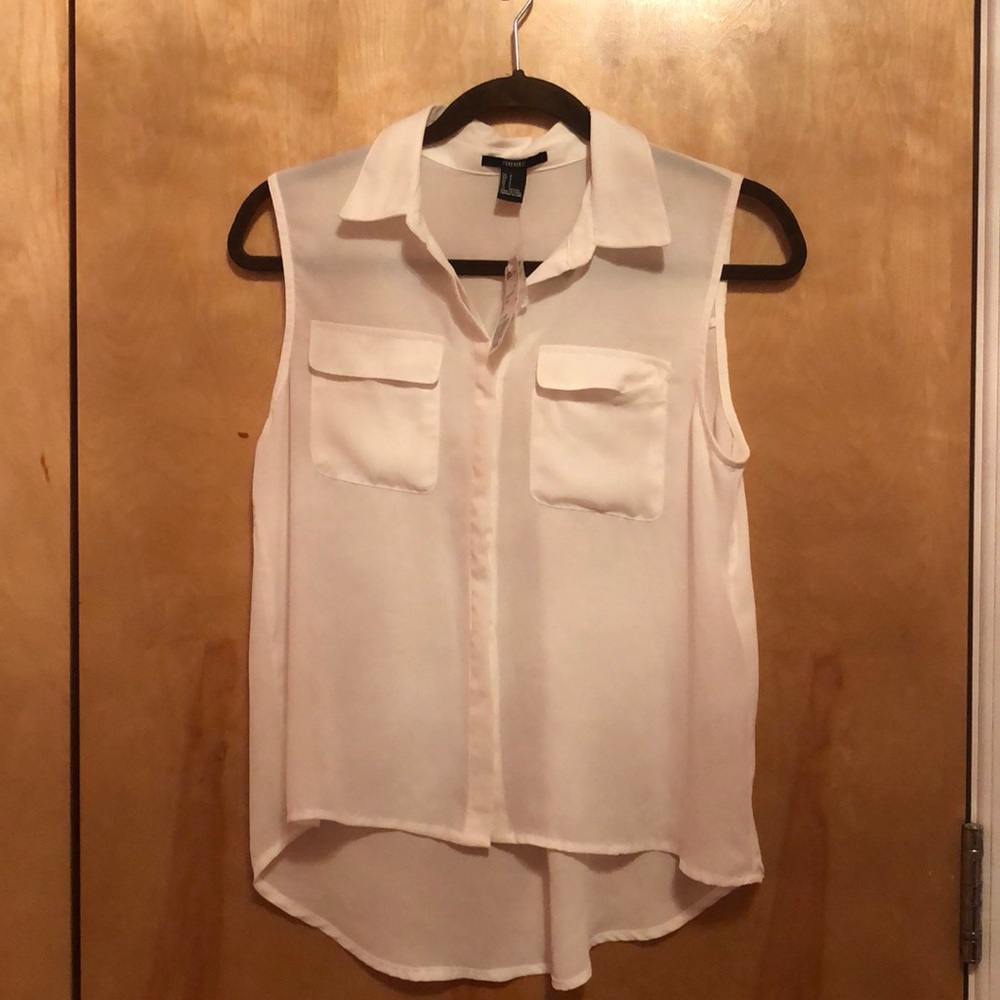 Cream button up